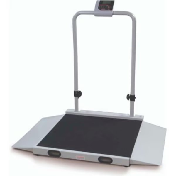 Rice Lake 350-10-3M Digital Wheelchair Scale with Handrail, 1000 lb x 0.2 lb, Rice Lake Weighing Systems, Mfr#: 193956